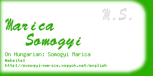 marica somogyi business card